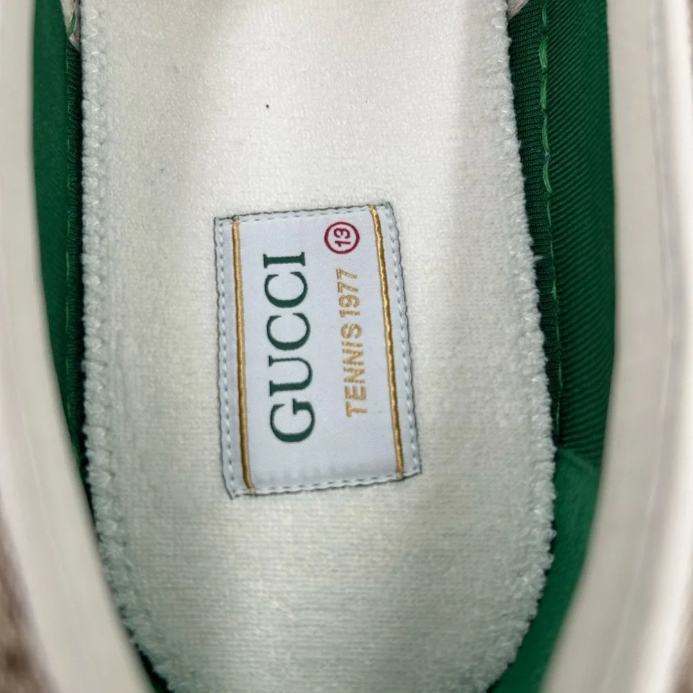 Men's Gucci, GG Supreme, slip on canvas sneakers size 13 made in Italy